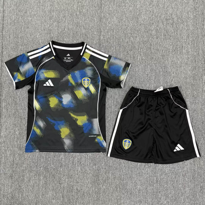 kids Leeds United 2nd Away 2025/2026 New Season Football Jersey Sports Shirt