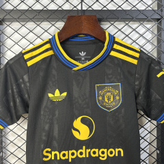 KIDS Manchester United 3rd Away 2025/2026 shirt+shorts+socks kit Football team shirt Jersey