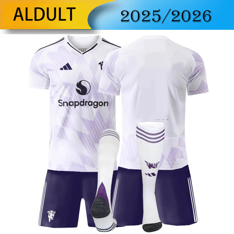 Manchester United Away 2025/2026 shirt+shorts+socks kit Football team shirt Jersey