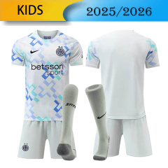 kids Inter Milan Away 2025/2026 shirt + shorts + socks kit Football team shirt Jersey