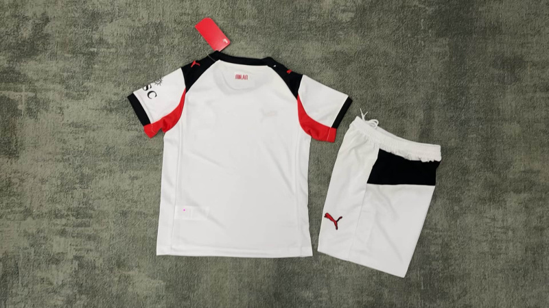kids AC Milan Away 2025/2026 shirt+shorts+socks kit Football team shirt Jersey