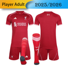 Player Liverpool Home 2025/2026 shirt+shorts+socks kit Football team shirt Jersey