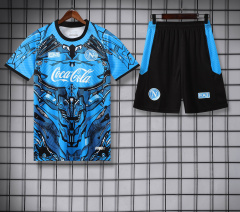 KIDS Napoli Short Sleeve Training Kit 2025/2026 New Season Football Jersey Sports Shirt