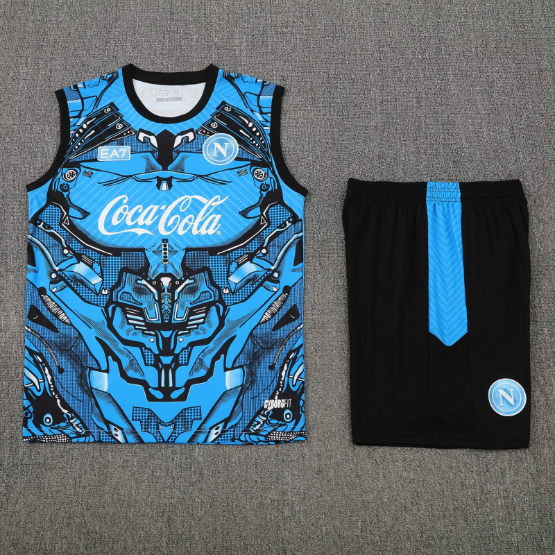 Napoli Vest Short Sleeve Training Kit 2025/2026 New Season Football Jersey Sports Shirt