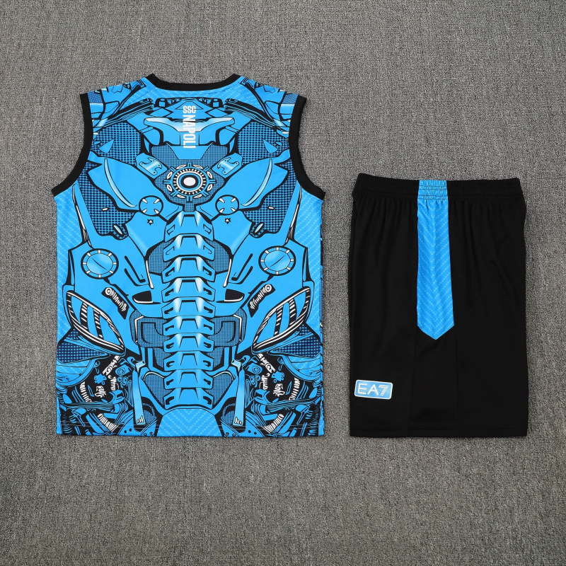 Napoli Vest Short Sleeve Training Kit 2025/2026 New Season Football Jersey Sports Shirt
