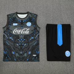 KIDS Napoli Vest Short Sleeve Training Kit 2025/2026 New Season Football Jersey Sports Shirt