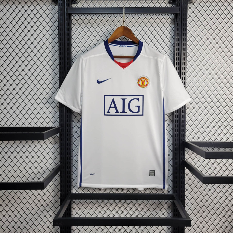 Retro Manchester United Away 2008/2009 Season Football Jersey Sports Shirt