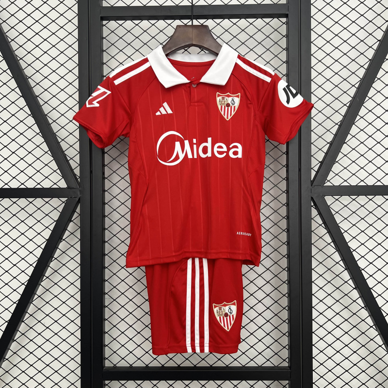 KIDS Sevilla Home 2025/2026 New Season Football Jersey Sports Shirt