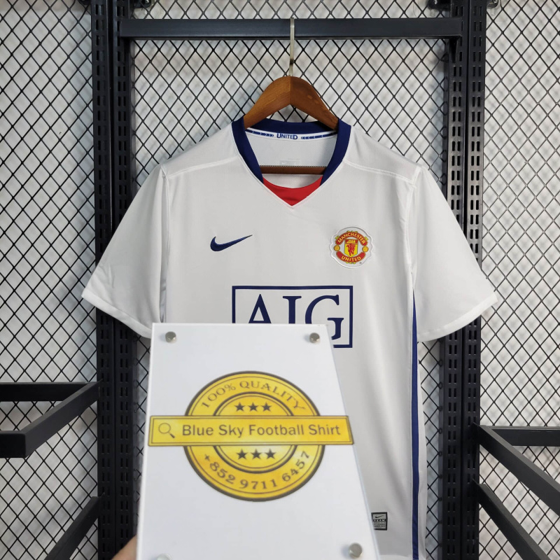 Retro Manchester United Away 2008/2009 Season Football Jersey Sports Shirt