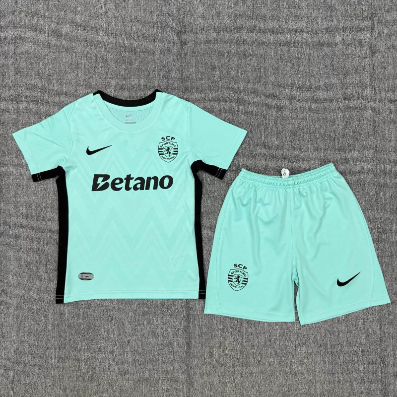 kids 	Sporting Club de Portugal 3rd away 2025/2026 New Season Football Jersey