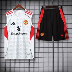 Manchester United vest Short sleeve training kit 2025/2026 New Season Football Jersey Sports Shirt