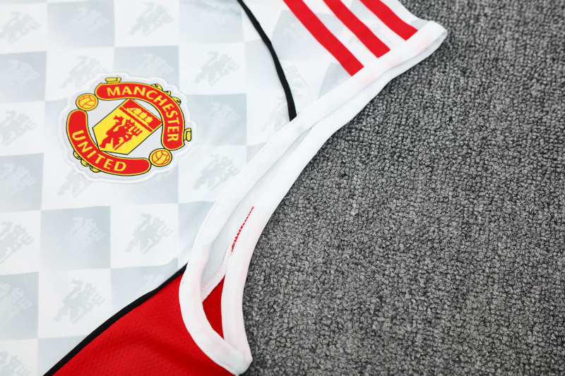 Manchester United vest Short sleeve training kit 2025/2026 New Season Football Jersey Sports Shirt
