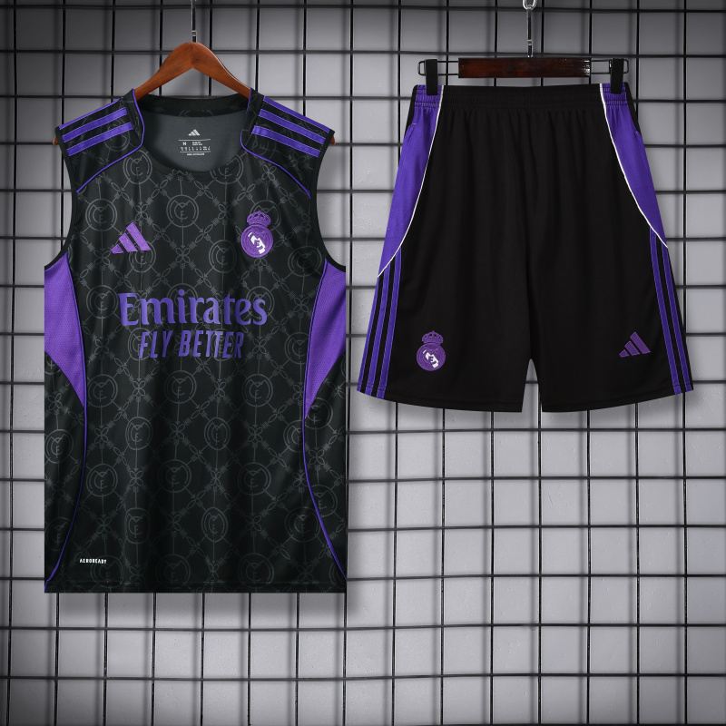 Real Madrid vest Short sleeve training kit 2025/2026 New Season Football Jersey Sports Shirt