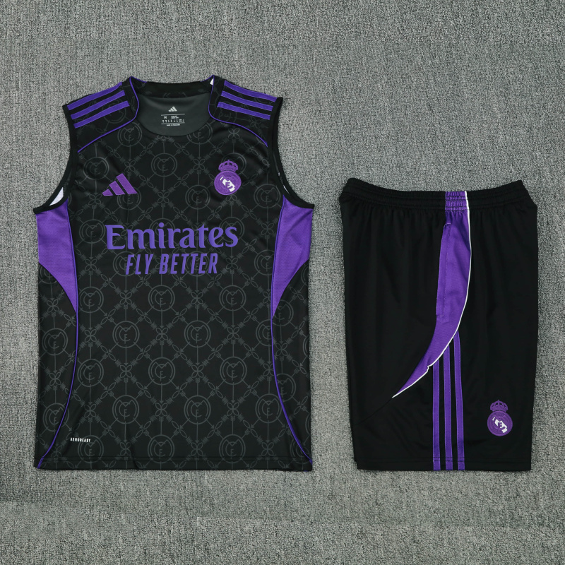 Real Madrid vest Short sleeve training kit 2025/2026 New Season Football Jersey Sports Shirt