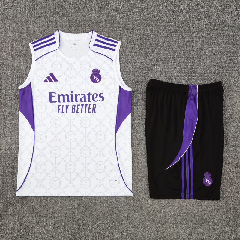 Real Madrid vest Short sleeve training kit 2025/2026 New Season Football Jersey Sports Shirt