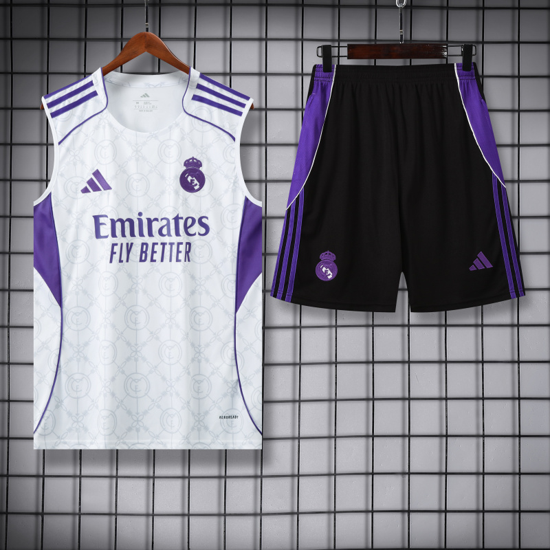Real Madrid vest Short sleeve training kit 2025/2026 New Season Football Jersey Sports Shirt