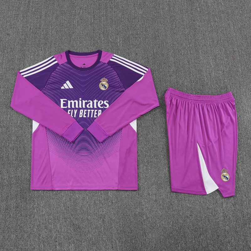 Real Madrid Goalkeeper Long Sleeve Training Kit 2025/2026 New Season Football Jersey Sports Shirt