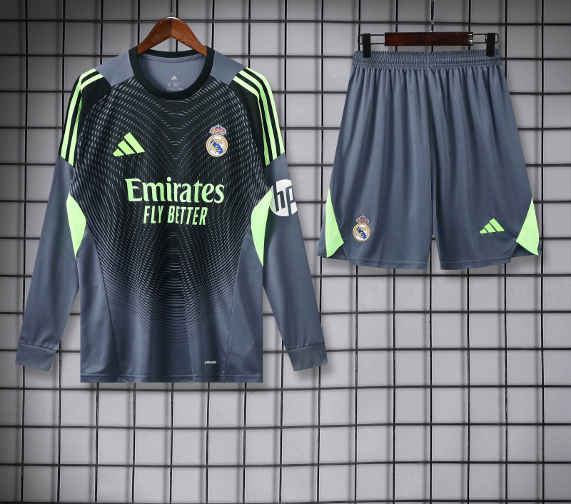 Real Madrid Goalkeeper Long Sleeve Training Kit 2025/2026 New Season Football Jersey Sports Shirt