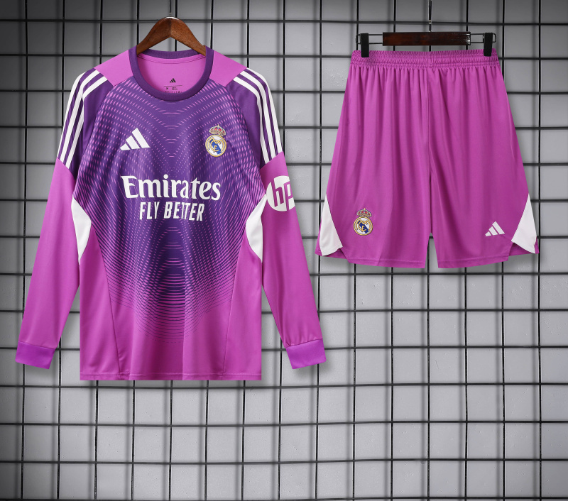 Real Madrid Goalkeeper Long Sleeve Training Kit 2025/2026 New Season Football Jersey Sports Shirt