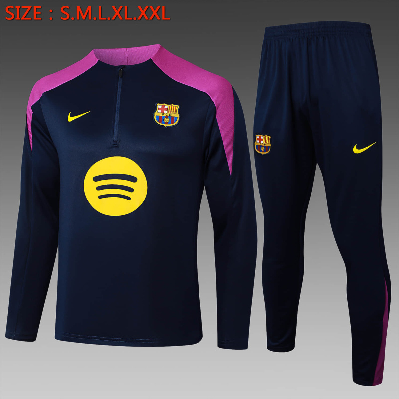 Barcelona Long-sleeved half-pull training kit 2025/2026 New Season Football Jersey Sports Shirt