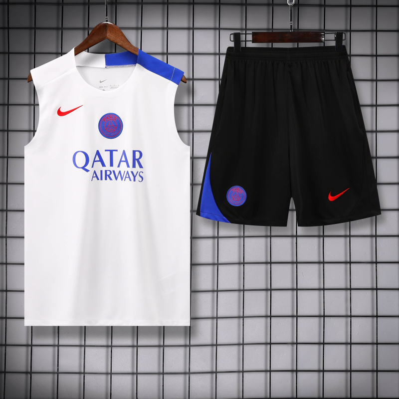 PSG vest Short sleeve training kit 2025/2026 New Season Football Jersey Sports Shirt