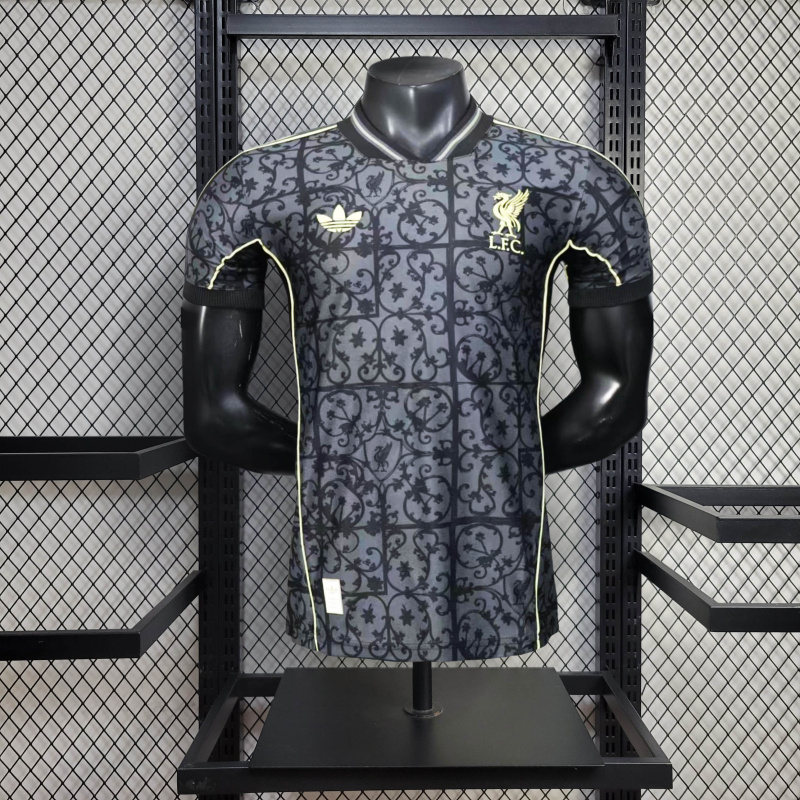 Player Liverpool FC Black Special Edition 2025/2026 New Season Football Jersey Sports Shirt