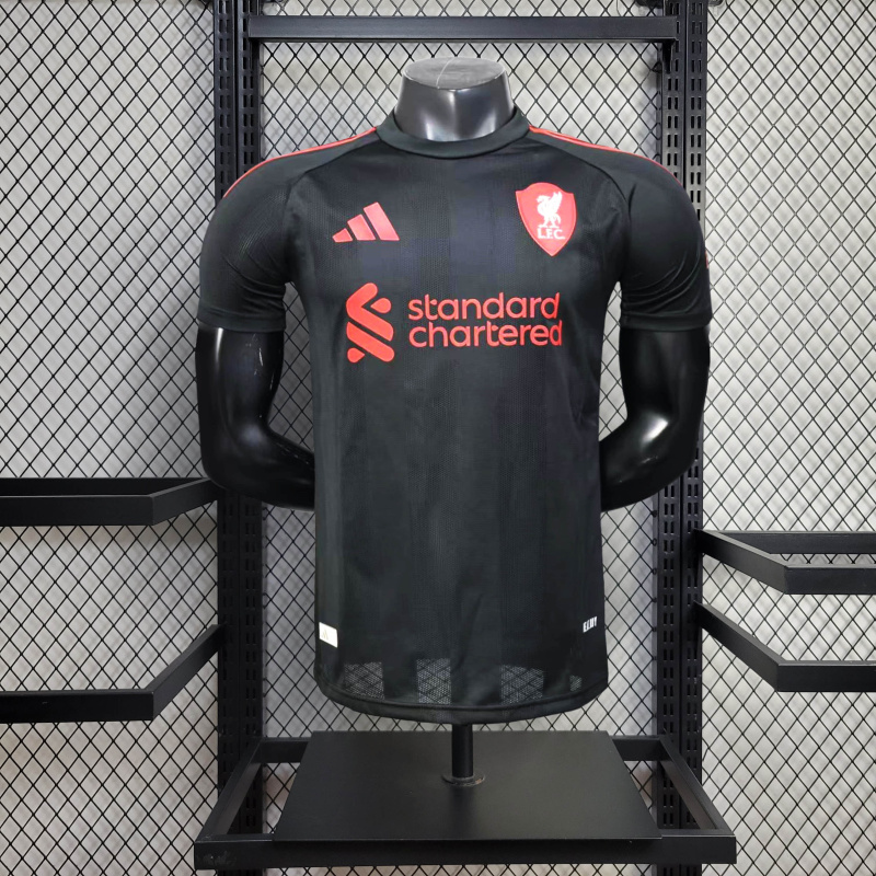 Player Liverpool Black 2025/2026 New Season Football Jersey Sports Shirt