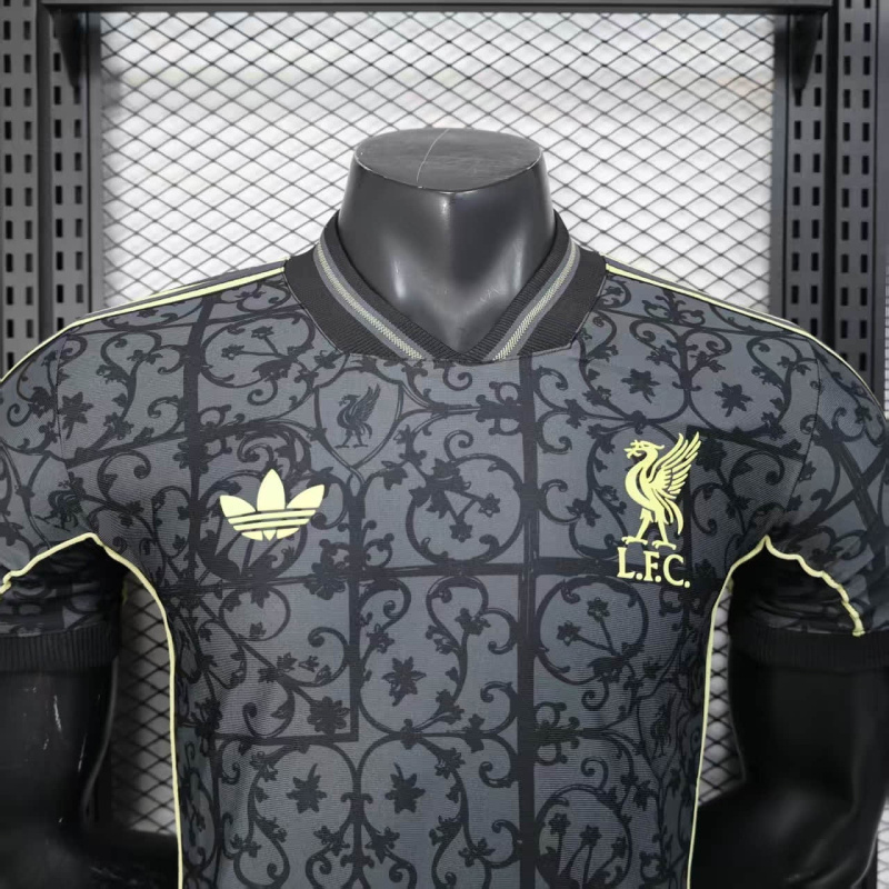 Player Liverpool FC Black Special Edition 2025/2026 New Season Football Jersey Sports Shirt