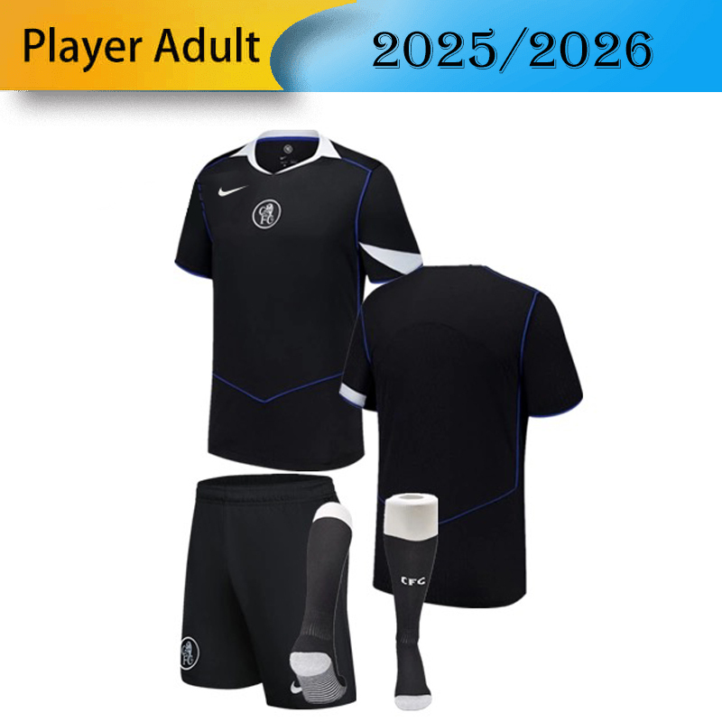 Player Chelsea 3rd Away 2025/2026 Football Team Shirt+Shorts+Socks Kit Jersey