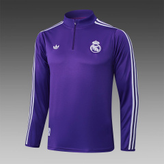 Real Madrid Long-sleeved half-pull training kit 2025/2026 New Season Football Jersey Sports Shirt