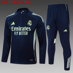 Real Madrid long-sleeved half-pull training kit 2025/2026 New Season Football Jersey Sports Shirt