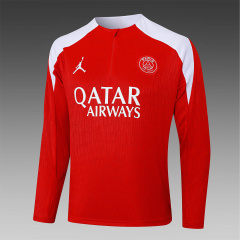 Player PSG Long-sleeved half-pull training kit 2025/2026 New Season Football Jersey Sports Shirt