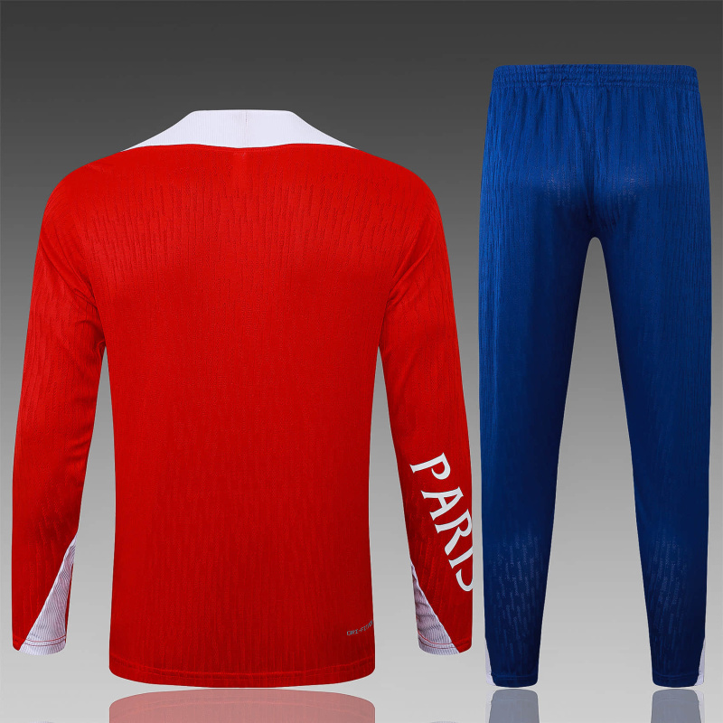 Player PSG Long-sleeved half-pull training kit 2025/2026 New Season Football Jersey Sports Shirt