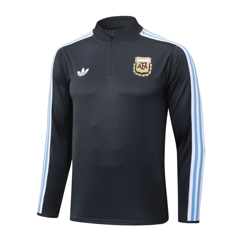 Argentina Long-sleeved half-pull training kit 2025/2026 New Season Football Jersey Sports Shirt