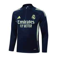 Real Madrid long-sleeved half-pull training kit 2025/2026 New Season Football Jersey Sports Shirt
