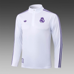 Real Madrid Long-sleeved half-pull training kit 2025/2026 New Season Football Jersey Sports Shirt