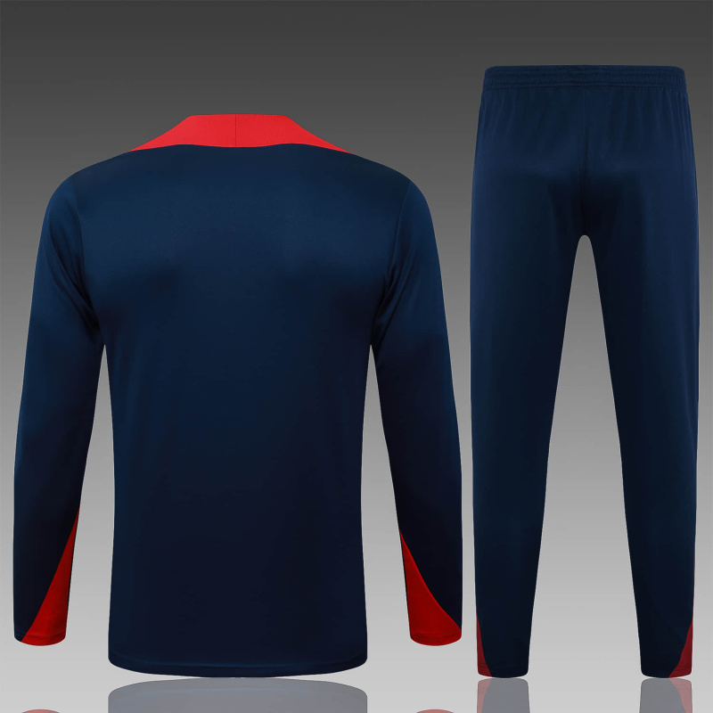 PSG long-sleeved half-pull training kit 2025/2026 New Season Football Jersey Sports Shirt