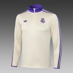 Real Madrid Long-sleeved half-pull training kit 2025/2026 New Season Football Jersey Sports Shirt