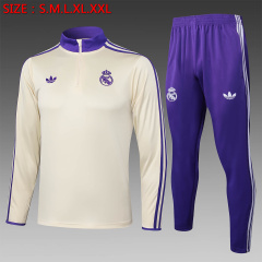 Real Madrid Long-sleeved half-pull training kit 2025/2026 New Season Football Jersey Sports Shirt