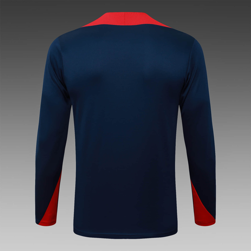 PSG long-sleeved half-pull training kit 2025/2026 New Season Football Jersey Sports Shirt