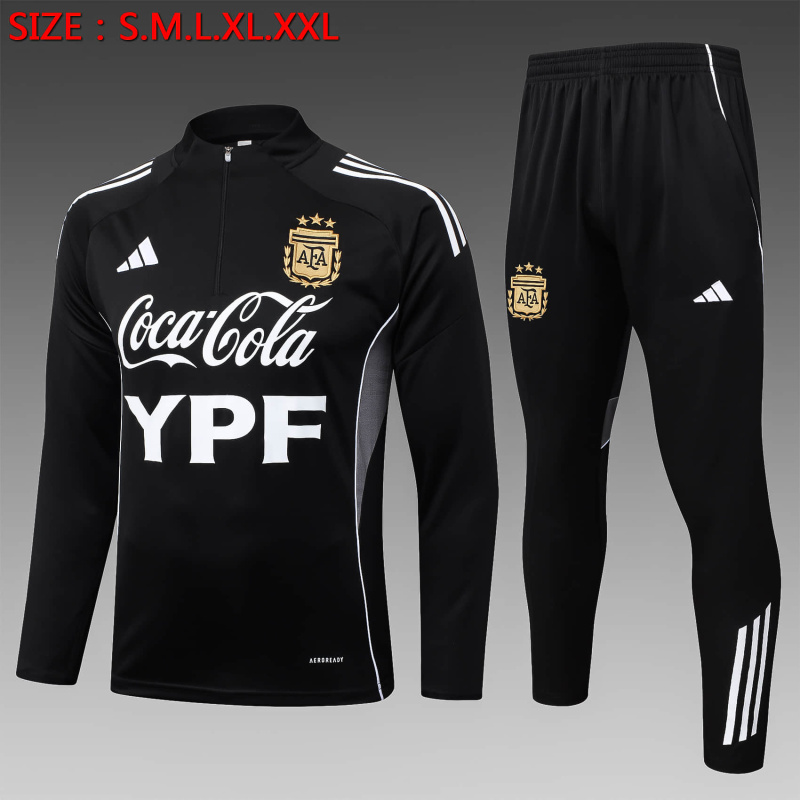 Argentina Long-sleeved half-pull training kit 2025/2026 New Season Football Jersey Sports Shirt
