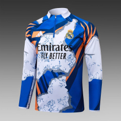 Real Madrid Long-sleeved half-pull training kit 2025/2026 New Season Football Jersey Sports Shirt