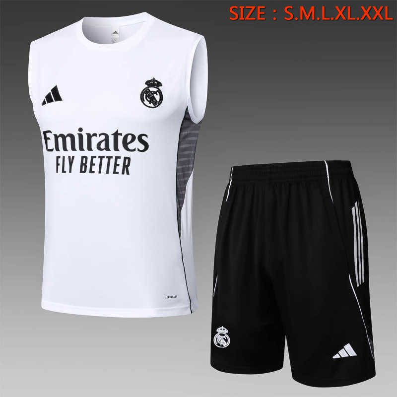 Real Madrid vest Short sleeve training kit 2025/2026 New Season Football Jersey Sports Shirt