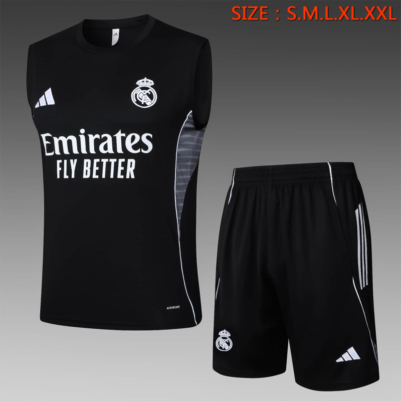 Real Madrid vest Short sleeve training kit 2025/2026 New Season Football Jersey Sports Shirt