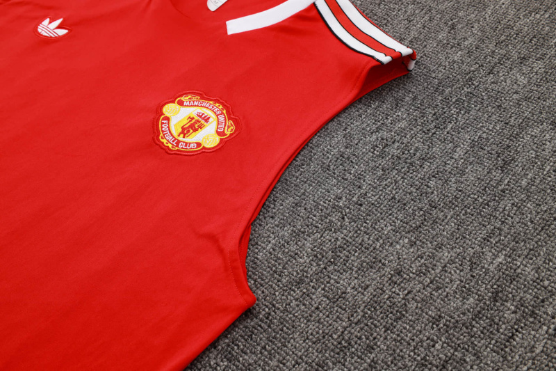 Manchester United vest Short sleeve training kit 2025/2026 New Season Football Jersey Sports Shirt