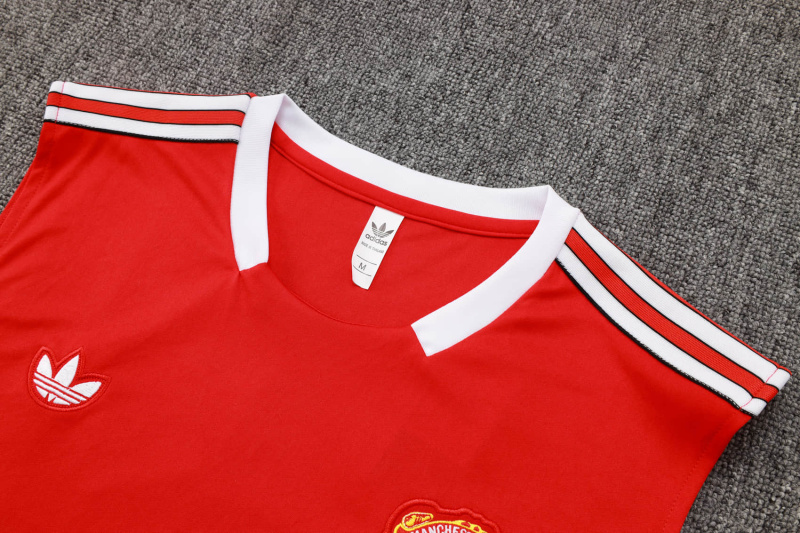 Manchester United vest Short sleeve training kit 2025/2026 New Season Football Jersey Sports Shirt