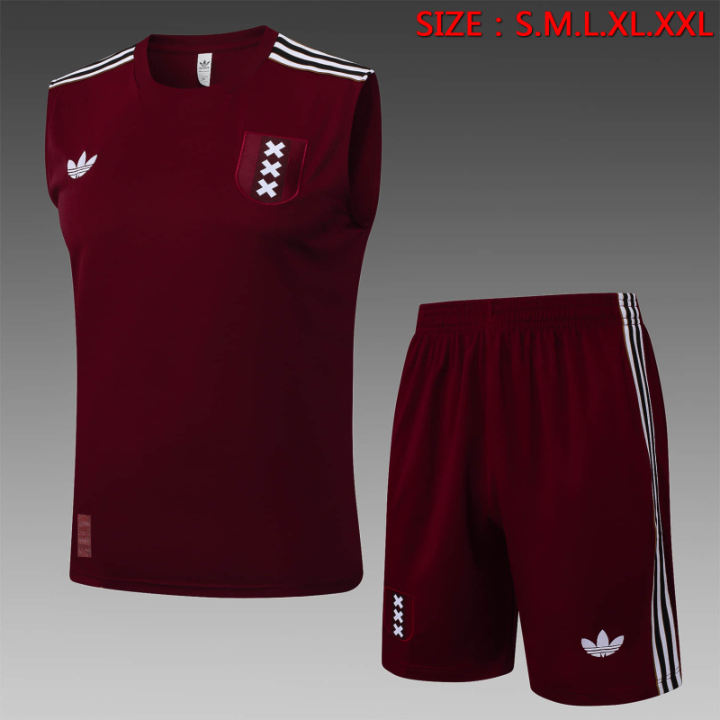 Ajax vest Short sleeve training kit 2025/2026 New Season Football Jersey Sports Shirt