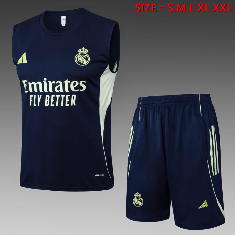 Real Madrid vest Short sleeve training kit 2025/2026 New Season Football Jersey Sports Shirt