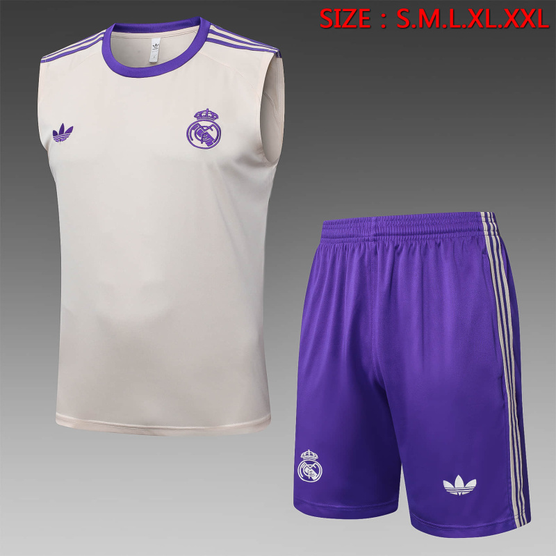 Real Madrid vest Short sleeve training kit 2025/2026 New Season Football Jersey Sports Shirt