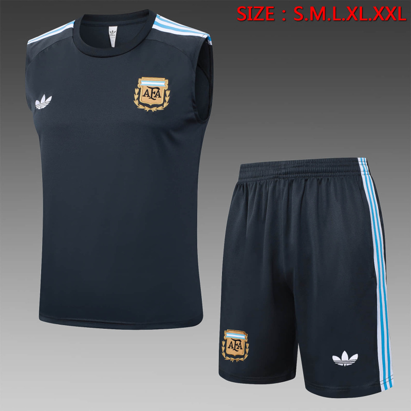 Argentina vest Short sleeve training kit 2025/2026 New Season Football Jersey Sports Shirt